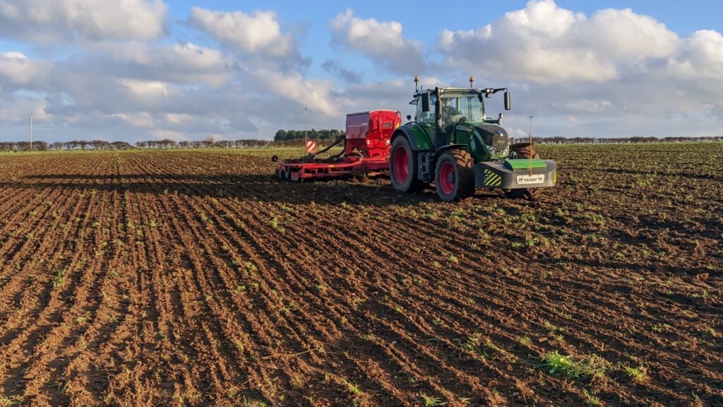 Drilling our first organic wheat crop Drilling our first organic wheat crop